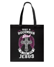 DECEMBER GIRL IN LOVE WITH JESUS - WARRIOR CHRIST Tote Bag thumbnail