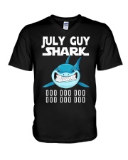 JULY GUY SHARK DOO DOO DOO V-Neck T-Shirt thumbnail