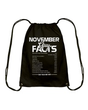 NOVEMBER GUY FACTS Drawstring Bag thumbnail