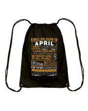 KINGS ARE BORN IN APRIL Drawstring Bag thumbnail