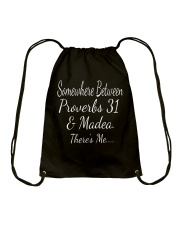 THERES ME - WARRIOR OF CHRIST Drawstring Bag thumbnail
