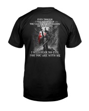 I WILL FEAR NO EVIL - WARRIOR OF CHRIST Classic T-Shirt back