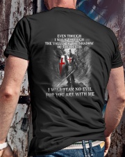I WILL FEAR NO EVIL - WARRIOR OF CHRIST Classic T-Shirt lifestyle-mens-crewneck-back-2