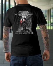 I WILL FEAR NO EVIL - WARRIOR OF CHRIST Classic T-Shirt lifestyle-mens-crewneck-back-3