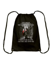 I WILL FEAR NO EVIL - WARRIOR OF CHRIST Drawstring Bag thumbnail