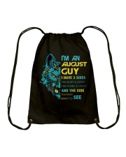 'M AN AUGUST GUY - I HAVE 3 SIDES Drawstring Bag thumbnail