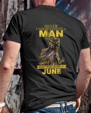NEVER UNDERESTIMATE A MAN OF FAITH - JUNE Classic T-Shirt lifestyle-mens-crewneck-back-2