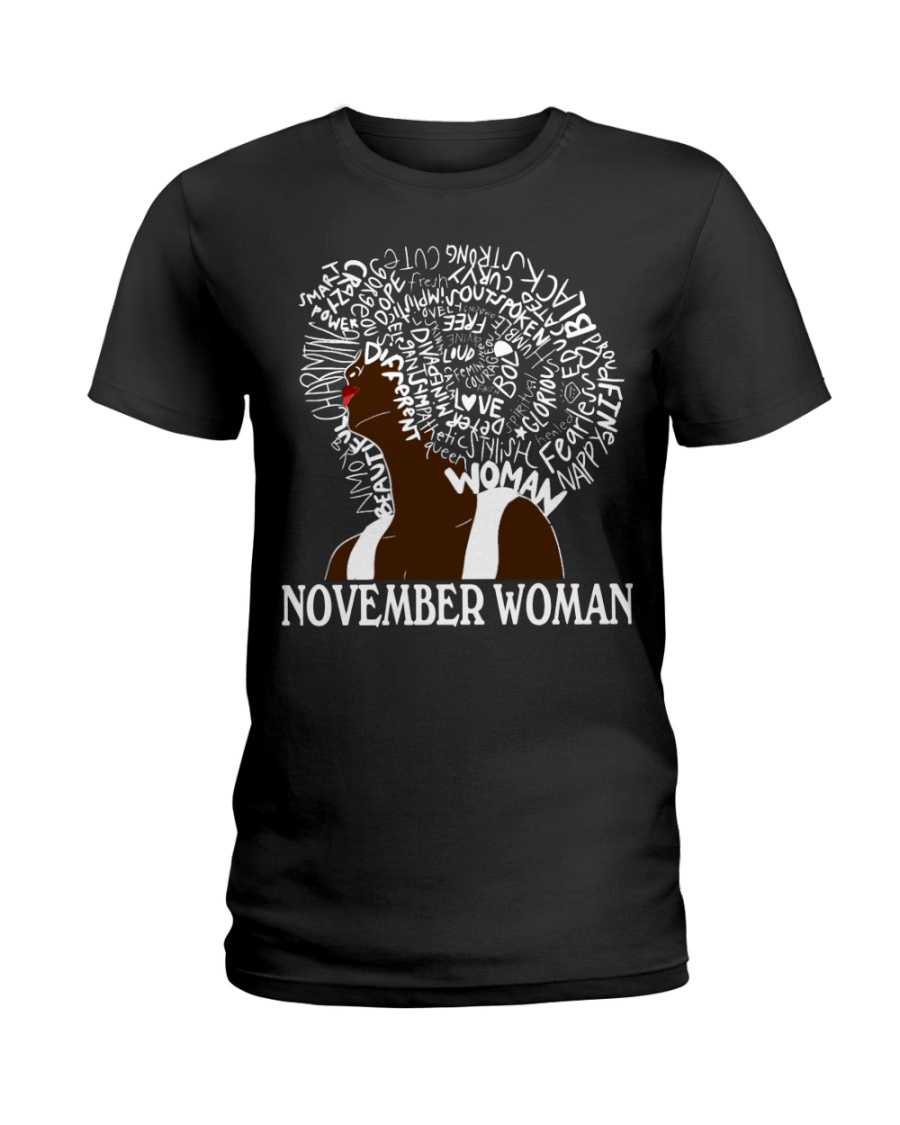 NOVEMBER BLACK WOMAN Ladies T-Shirt