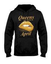 QUEENS ARE BORN IN APRIL Hooded Sweatshirt thumbnail