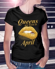QUEENS ARE BORN IN APRIL Ladies T-Shirt lifestyle-women-crewneck-front-7
