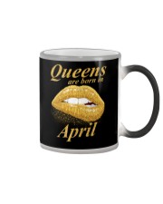 QUEENS ARE BORN IN APRIL Color Changing Mug thumbnail