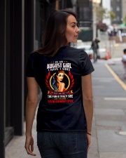 AS AN AUGUST GIRL Ladies T-Shirt lifestyle-women-crewneck-back-1