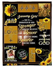 JANUARY GIRL - SHE IS DAUGHTER OF GOD Small Fleece Blanket - 30" x 40" front