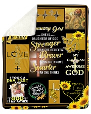 JANUARY GIRL - SHE IS DAUGHTER OF GOD Sherpa Fleece Blanket - 50" x 60" thumbnail