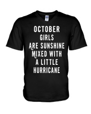 OCTOBER GIRLS ARE SUNSHINE V-Neck T-Shirt thumbnail