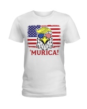 murica trump eagle 4th of july tshirt Ladies T-Shirt tile