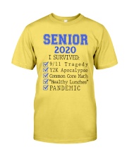 SENIOR 2020-I SURVIED- GREEN BLUE Premium Fit Mens Tee tile
