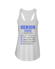 SENIOR 2020-I SURVIED- GREEN BLUE Ladies Flowy Tank tile