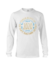 Senior class of 2020 made history gold blue Long Sleeve Tee tile