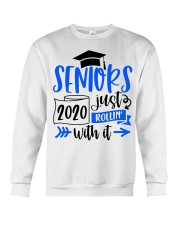 Senior- class of 2020 -just rollin' with it Crewneck Sweatshirt tile