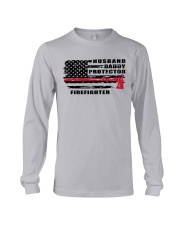 Husband-Daddy-Protector-Firefighter Long Sleeve Tee tile