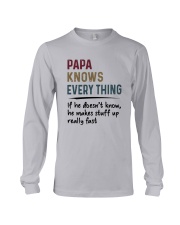 Dad-papa knows every thing if he doesn't know Long Sleeve Tee tile