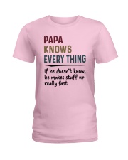 Father's day - Papa knows every thing Ladies T-Shirt tile