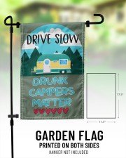 Drive slow drunk campers matter 11.5"x17.5" Garden Flag aos-garden-flag-11-5-x-17-5-lifestyle-front-01