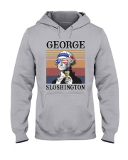 george sloshington 4th july president drink Hooded Sweatshirt tile