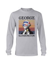 george sloshington 4th july president drink Long Sleeve Tee tile