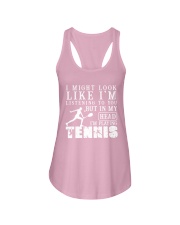 Head-I'm Playing Tennis Ladies Flowy Tank tile