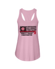 Husband-Daddy-Protector-Firefighter Ladies Flowy Tank tile