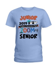 junior zooming into senior Ladies T-Shirt tile