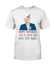 BJ happy birthday stay at home Classic T-Shirt tile