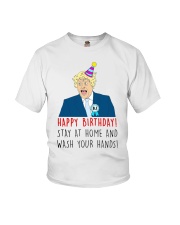 BJ happy birthday stay at home Youth T-Shirt tile
