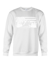 outdoor camping american flag Crewneck Sweatshirt tile
