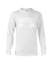 outdoor camping american flag Long Sleeve Tee tile