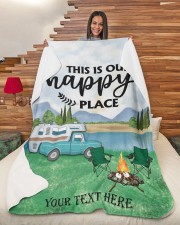 Personalized Camping Blanket 3 Large Sherpa Fleece Blanket - 60" x 80" aos-sherpa-fleece-blanket-60x80-lifestyle-front-11