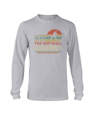 Softball-dad the man the myth Long Sleeve Tee tile