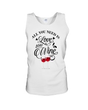 All you Need Is Love And Wine Unisex Tank tile