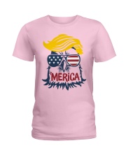 Trump eagle merica 4th of july tshirt Ladies T-Shirt tile