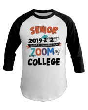 senior zooming into college Baseball Tee tile