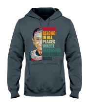 Women Belong In All Places where making decisions Hooded Sweatshirt tile