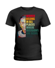 Women Belong In All Places where making decisions Ladies T-Shirt tile