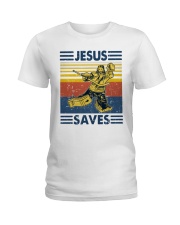 Hockyer - Jesus Saves Ladies T-Shirt tile