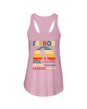 Dad fathor man myth legend Ladies Flowy Tank tile