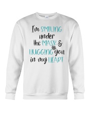 I am smiling under the mask and hugging you Crewneck Sweatshirt tile