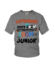 sophomore zooming into junior Youth T-Shirt tile