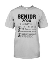 SENIOR 2020-I SURVIED-BLACK Classic T-Shirt front