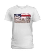 45th added to rushmore mount Ladies T-Shirt tile
